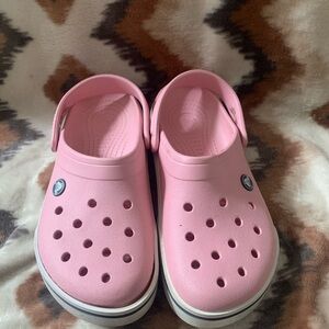 Pink crocs